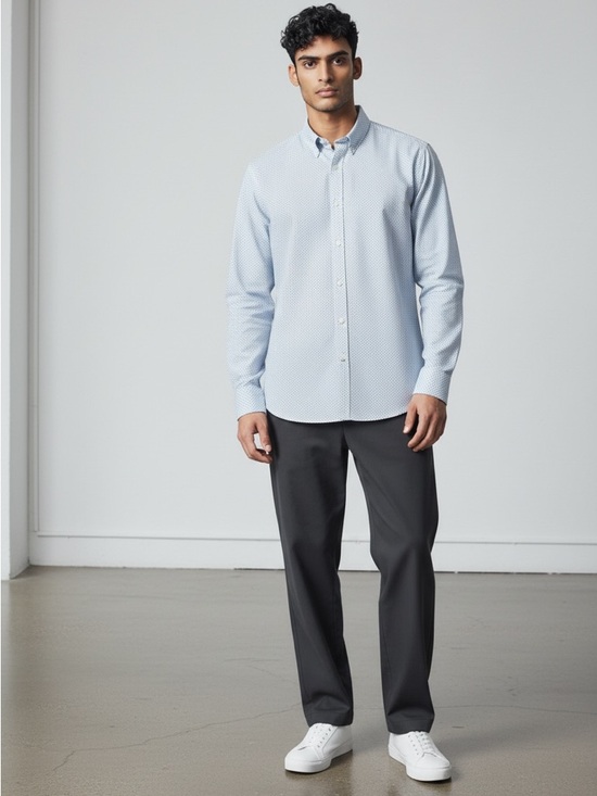 Ted Baker Other - Ted Baker Light Blue Micro-Pattern Button-Down Shirt 16.5 32/33